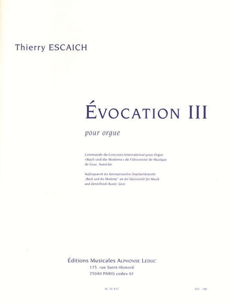 Evocation III (on 'Nun komm der Heiden Heiland')