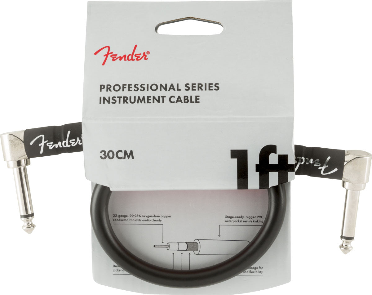 30cm Professional Instrument Cables Black