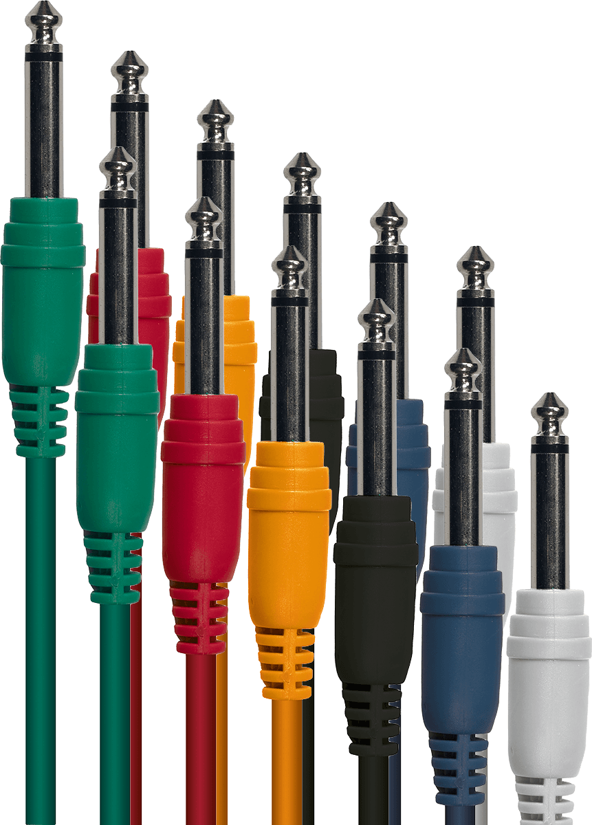 Yellow Cable Cordon Patch Jack Jack 60 CM - Lot de 6