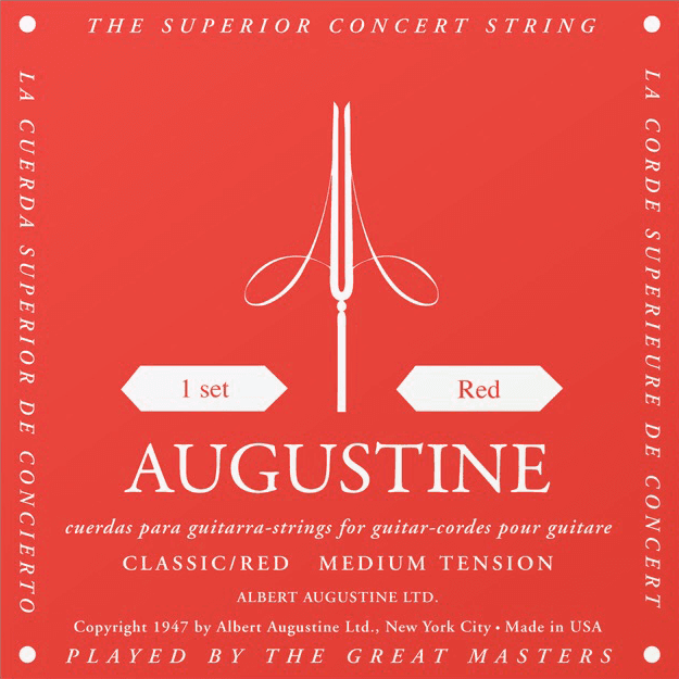 Augustine GUITARE CLASSIQUE STANDARD ROUGE TIRANT NORMAL