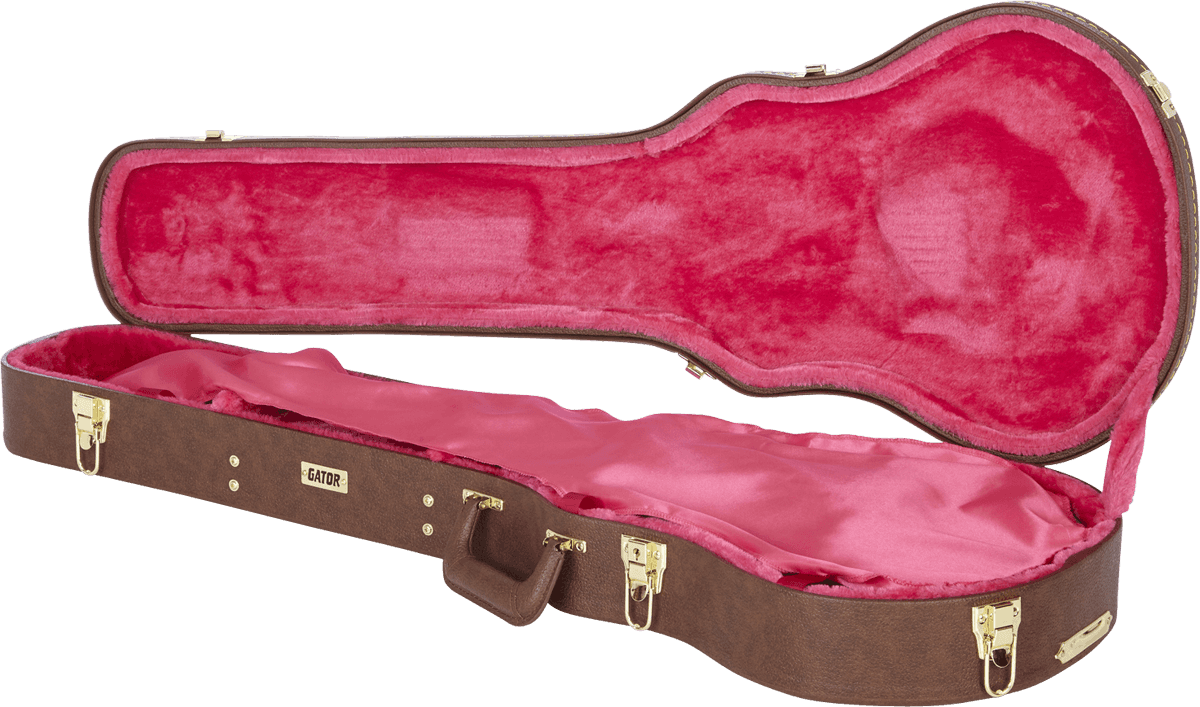 Étui Les Paul Brown en Bois Deluxe - GW