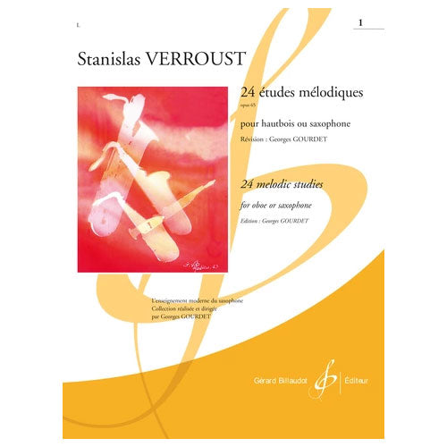 Billaudot Verroust Stanislas - 24 Etudes Melodiques Op.65 Vol.1 - Hautbois Ou Saxophone