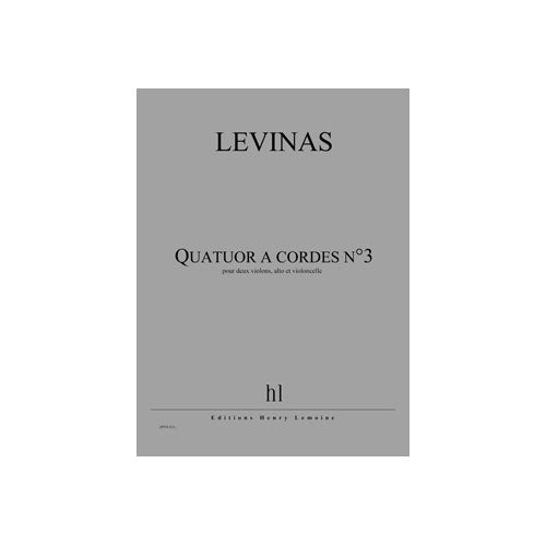 Jobert Levinas - Quatuor À Cordes N°3 (Par 4Ex) Po - 2 Violons Alto Et Violoncelle