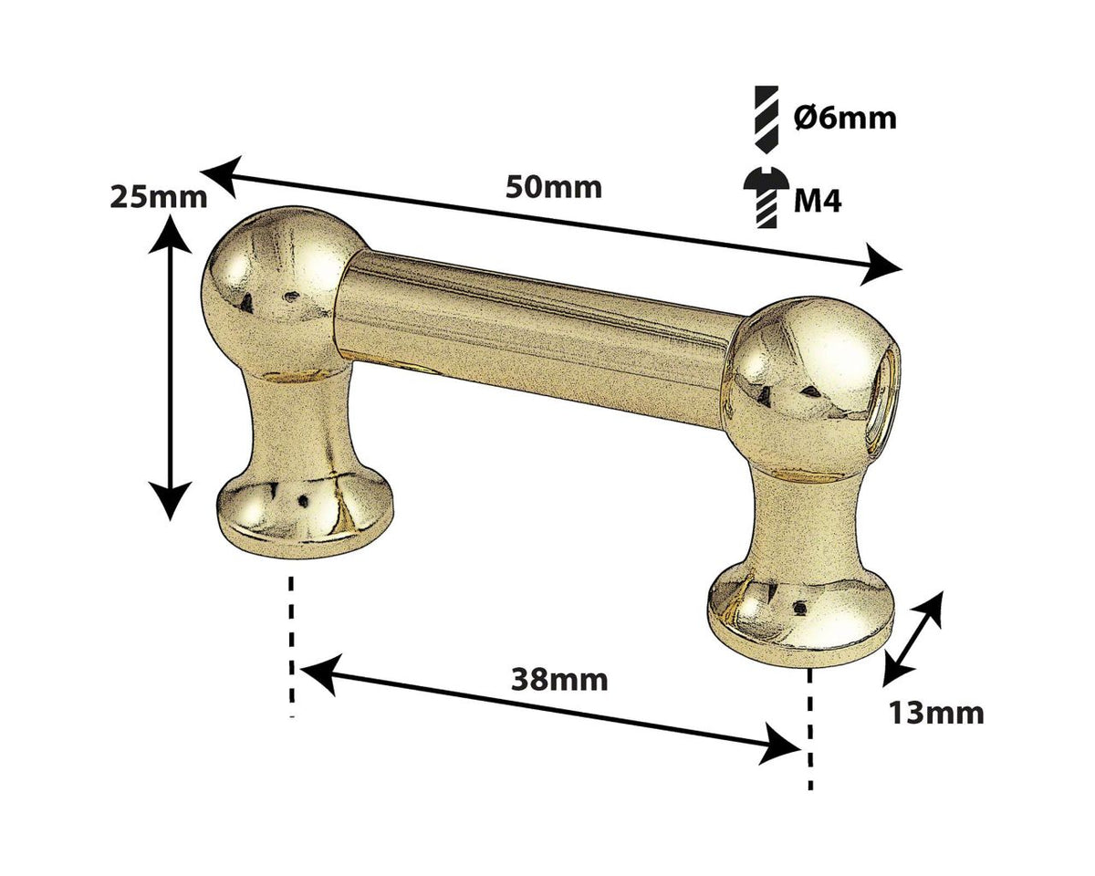 Coquille Tube - 38mm - Dorée - Mono Tirant (X1)
