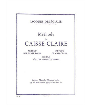 Delecluse Jacques - Methode für Kleine Trommel