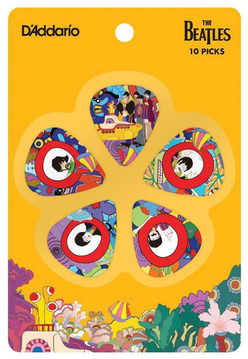 PACK 10 BEATLES PICK YELLOW SUBMARINE THIN