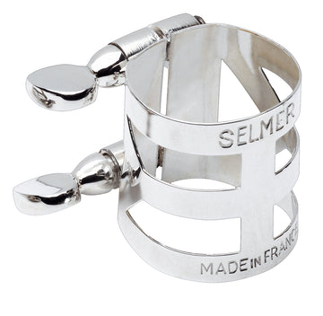 Ligature Sax Ténor Argentée (Bec Métal)