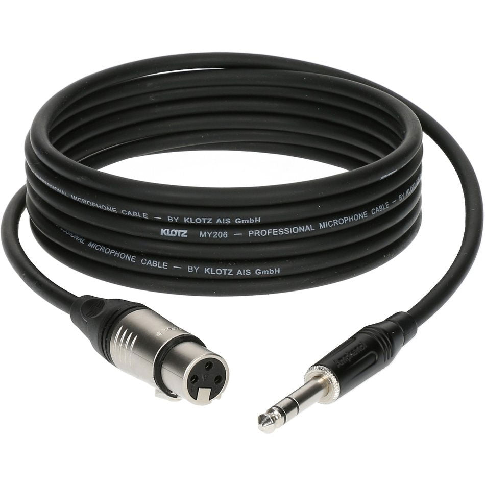Klotz Cable Micro 5 M XLR Femelle - Jack 3P Connecteur Metal,