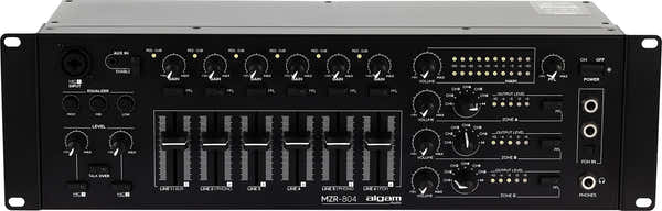 Algam Audio MZR 804 - rack-mountable 4 zone mixer 6 + 2 input