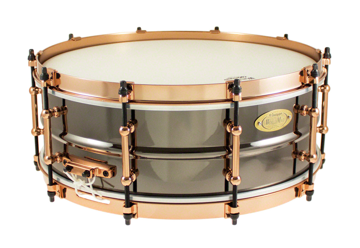 BK-5014SFXG - BLACK DAWG AZTEC GOLD VINTAGE 14" X 5" SNARE DRUM - BRASS SHELL