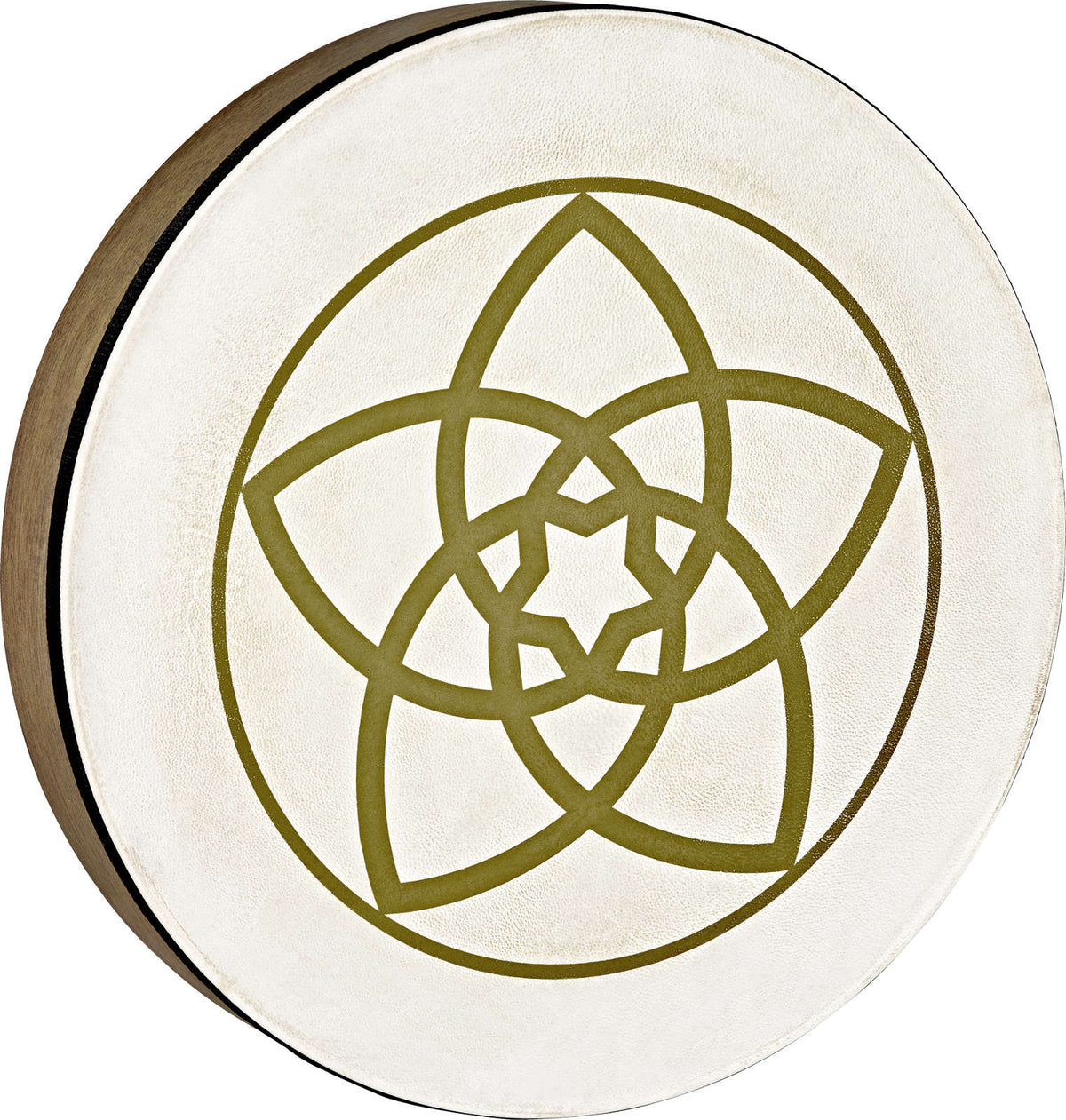 HAND DRUM SONIC ENERGY - DIAM 16" / 40,6 CM - WALNUT BROWN - VENUS FLOWER SYMBOL