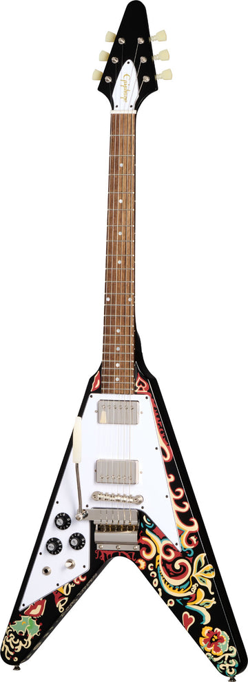 Flying V Signature Jimi Hendrix "Love Drops" Lh Ebony