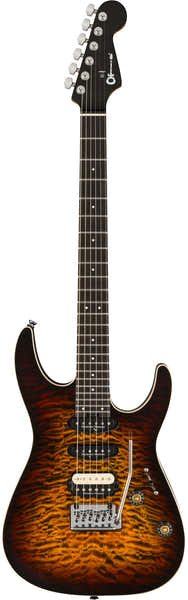Pro-Mod Plus Dinky DK24 HSS 2PT EB QM Ebo Bernsteinfarbenes Tigerauge
