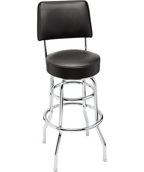 30" Blackout Backrest Barstool With Embossed Logo