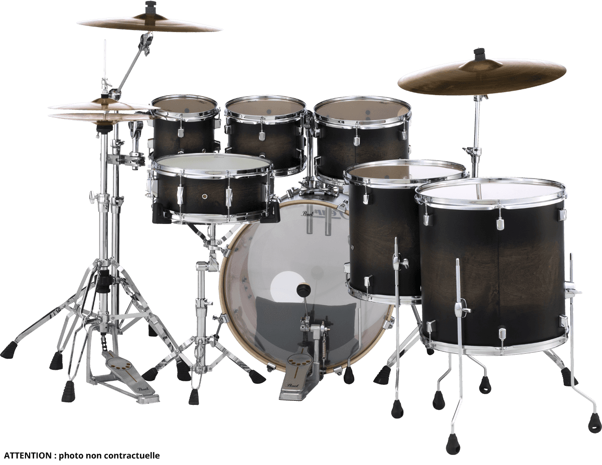 Decade Maple Stage 22 Satin Black Burst