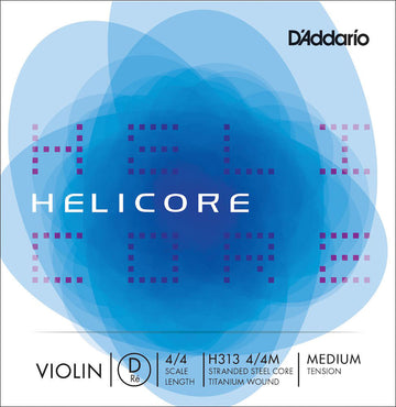 4/4 Helicore D-Saite Medium/Titanium Umwickelt