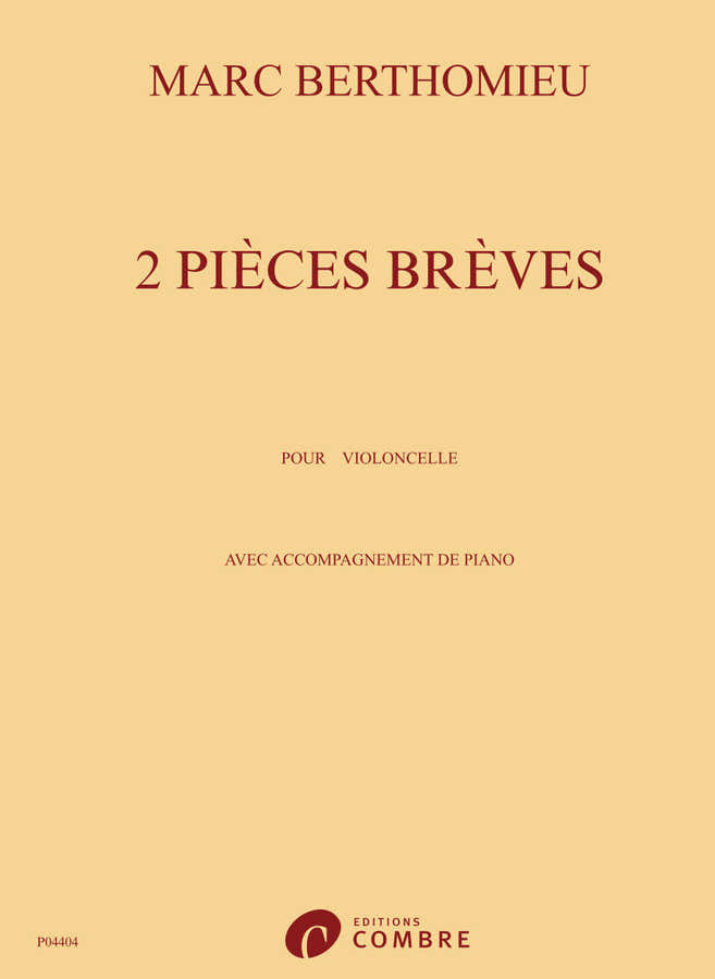 Berthomieu - 2 Pièces Brèves - Cello und Klavier