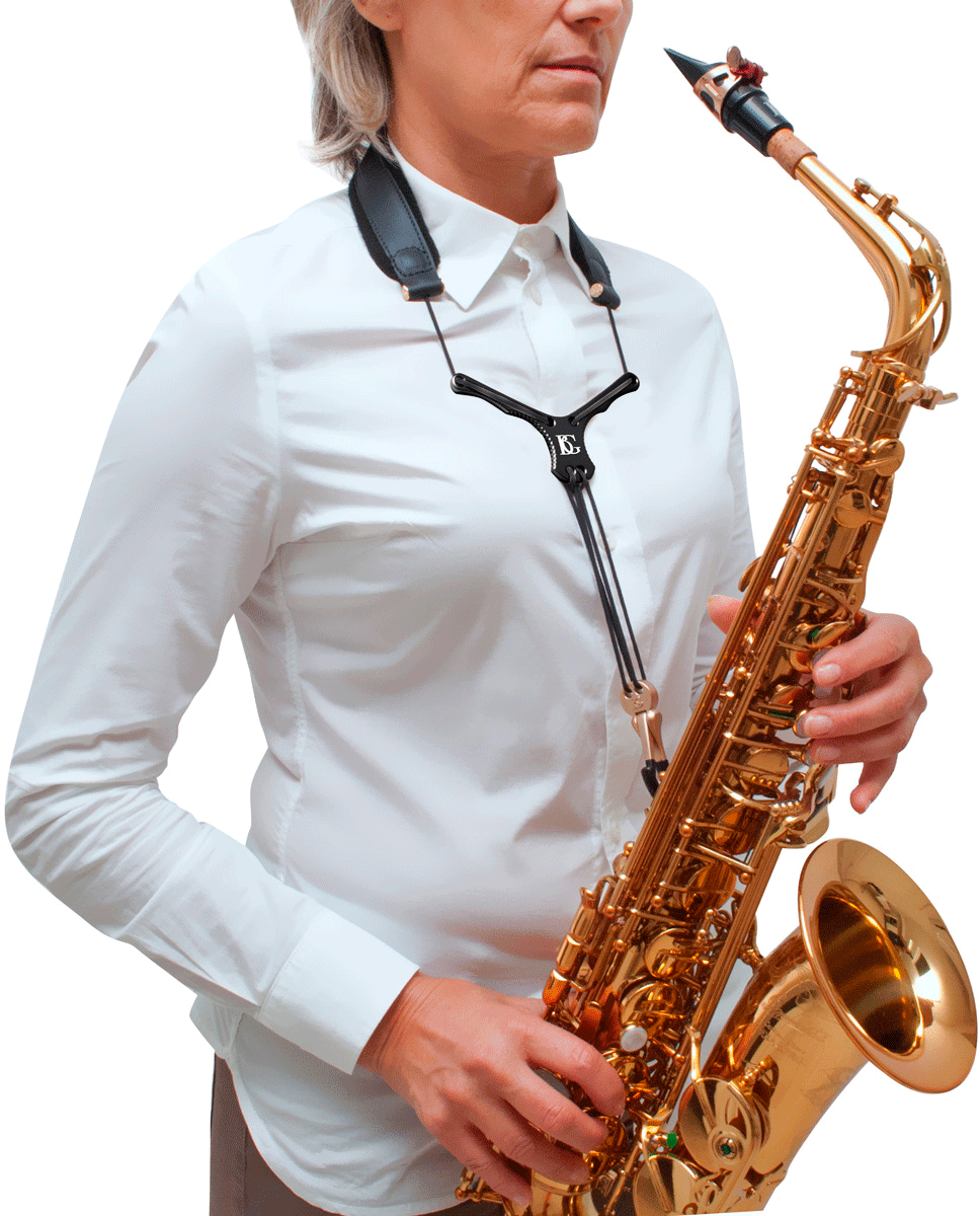 Cordino Zen Nero - Moschettone Metallico - Sax Soprano/alto/ Tenore
