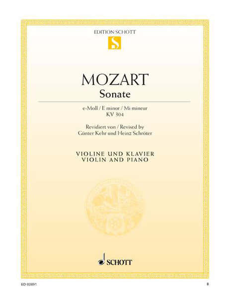 Mozart - Sonata E Minor K 304 - Violon et Piano