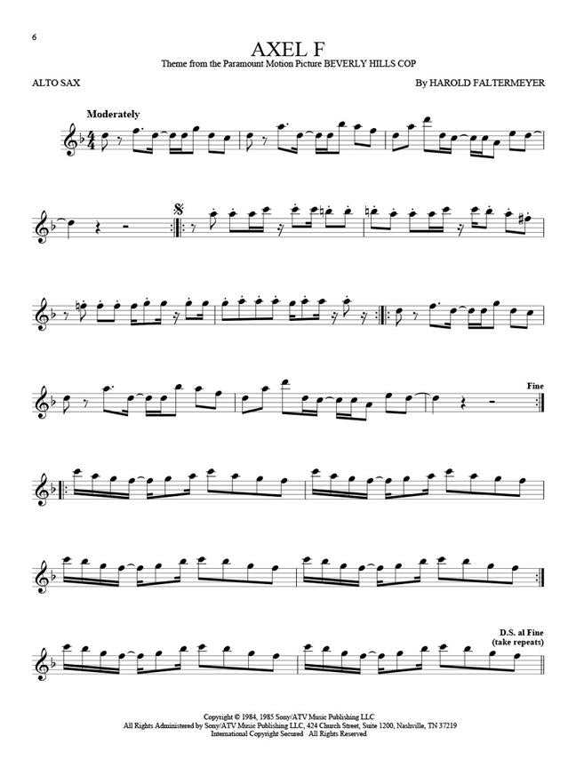 101 Movie Hits Saxophone Alto