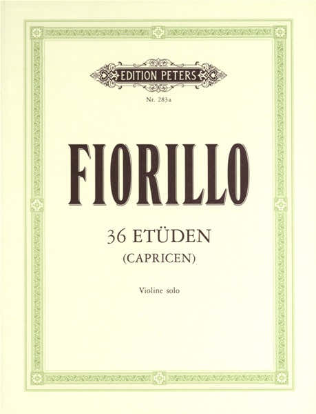 Edition Peters FIORILLO FEDERIGO - 36 STUDIES (CAPRICES) - VIOLIN