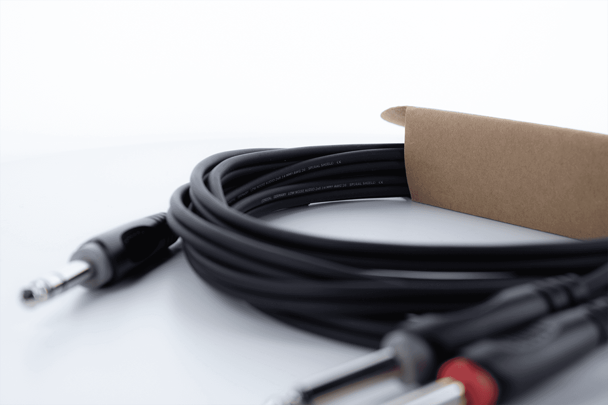 Y-Kabel Stereo-Klinkenstecker / 2 Mono-Klinkenstecker 3 M