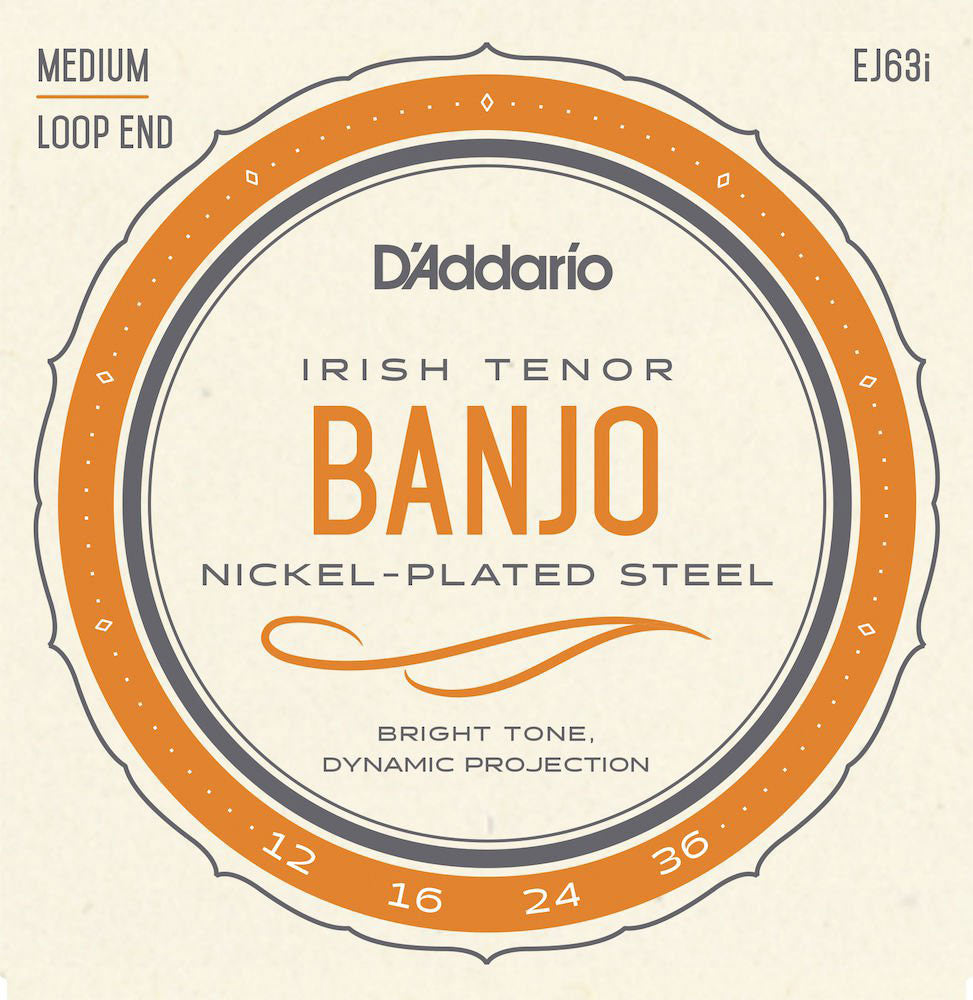 EJ63I Cordes pour Banjo Light Ténor Irish 12-36