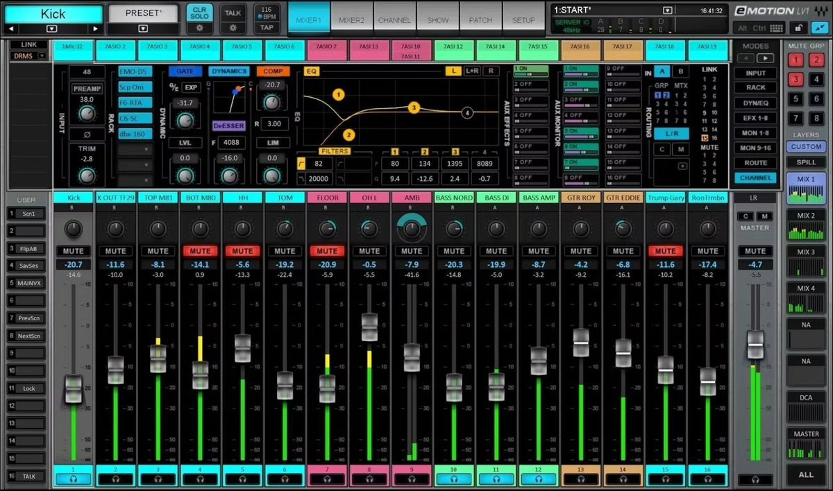 Waves Emotion LV1 Mixer live 64 ST CH