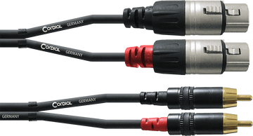 Doppeltes Audiokabel XLR-Buchse/RCA 1,5 M