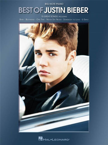 Das Beste von Justin Bieber - Klavier mit großen Noten