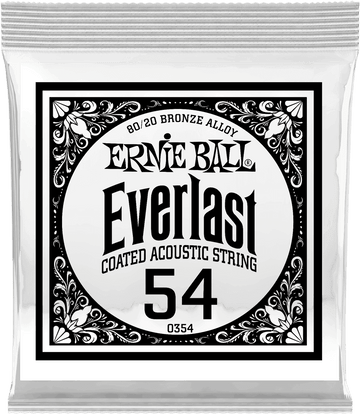 .054 EVERLAST COATED 80/20 BRONZE ACOUSTIC GUITAR STRINGS