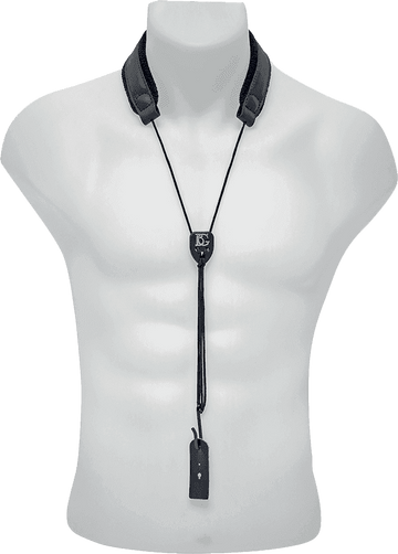 C23E - COLLARE CLARINETTO CUERO ELASTICO (METAL HOOK)