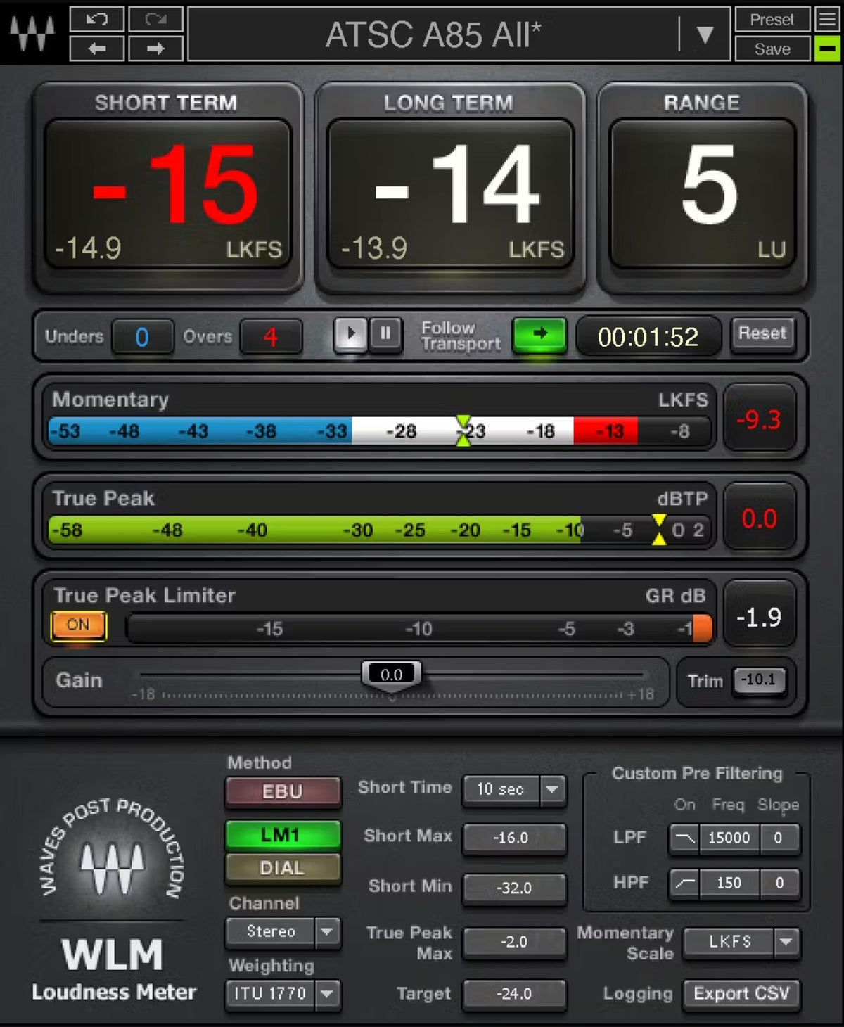 Waves Wlm Plus Misuratore di loudness