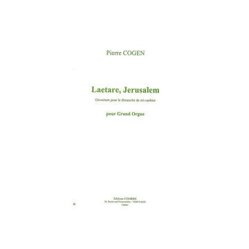 Cogen - Laetare Jerusalem - Orgue