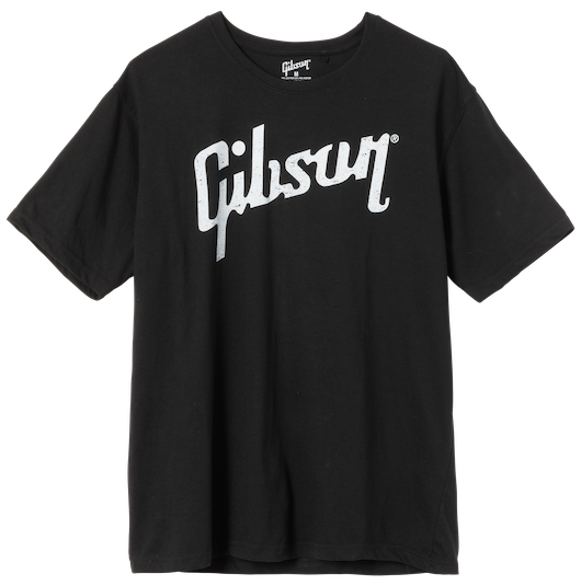 "L" Lifestyle-T-Shirt mit Used-Gibson-Logo Schwarz