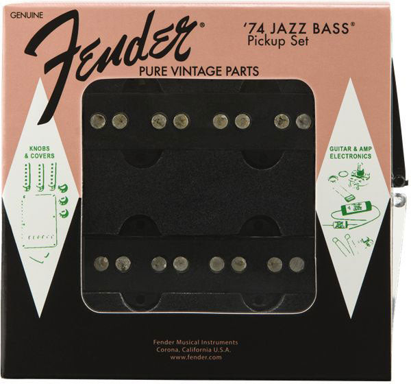 Pure Vintage '74 Jazz Bass Tonabnehmer-Set Schwarz (2)