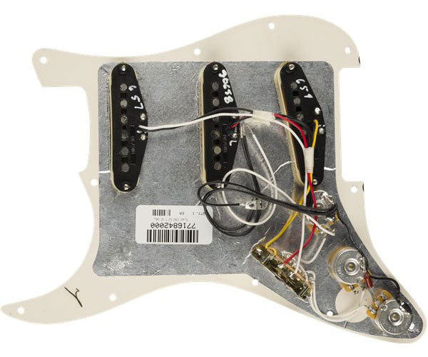 Battipenna Strat precablato Tex-Mex SSS tartaruga PG a 11 fori