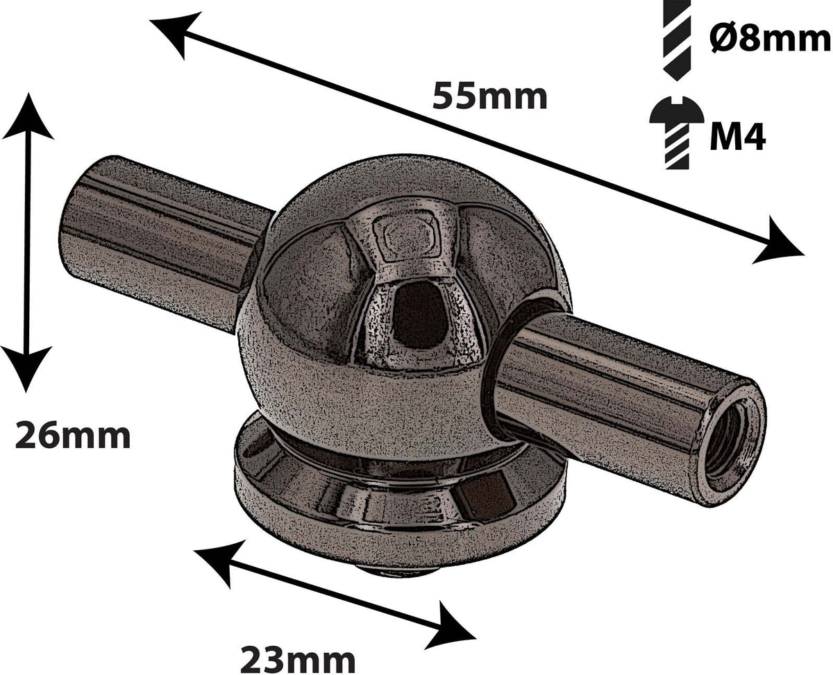 L24SD-BK - Coquille Caisse Claire - Mono-point Noir (x1)