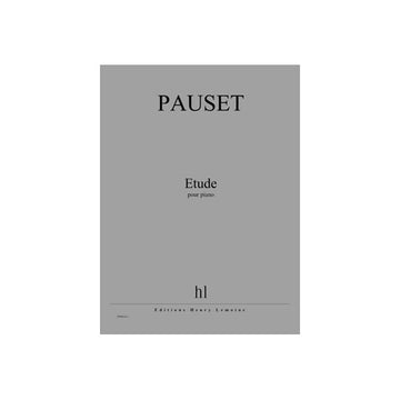 PAUSET BRICE - ETUDE - PIANO