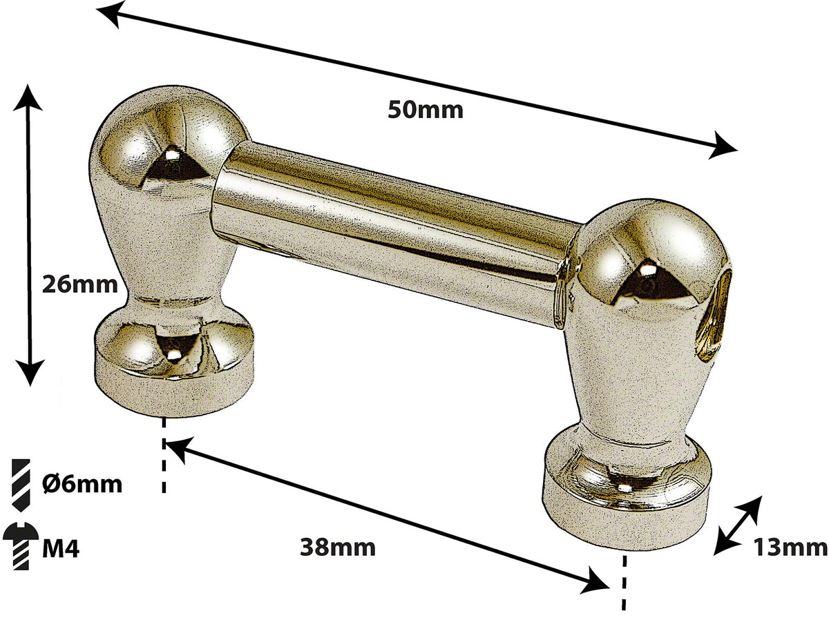 Coquille Tube - 38mm - Dorée - Mono Tirant (X1)