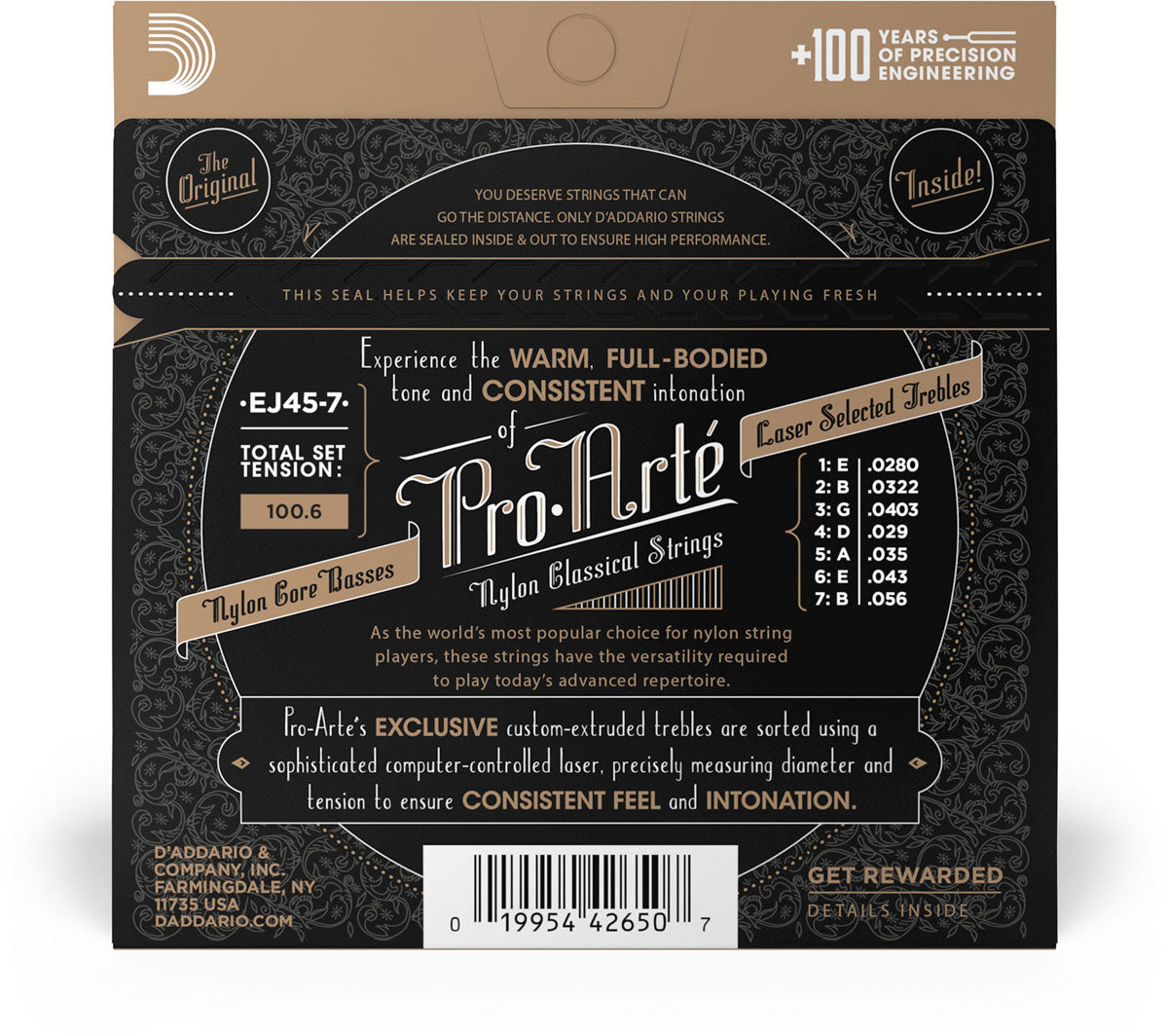 Normale Spannung Pro-Arté Nylon 7-Saiter