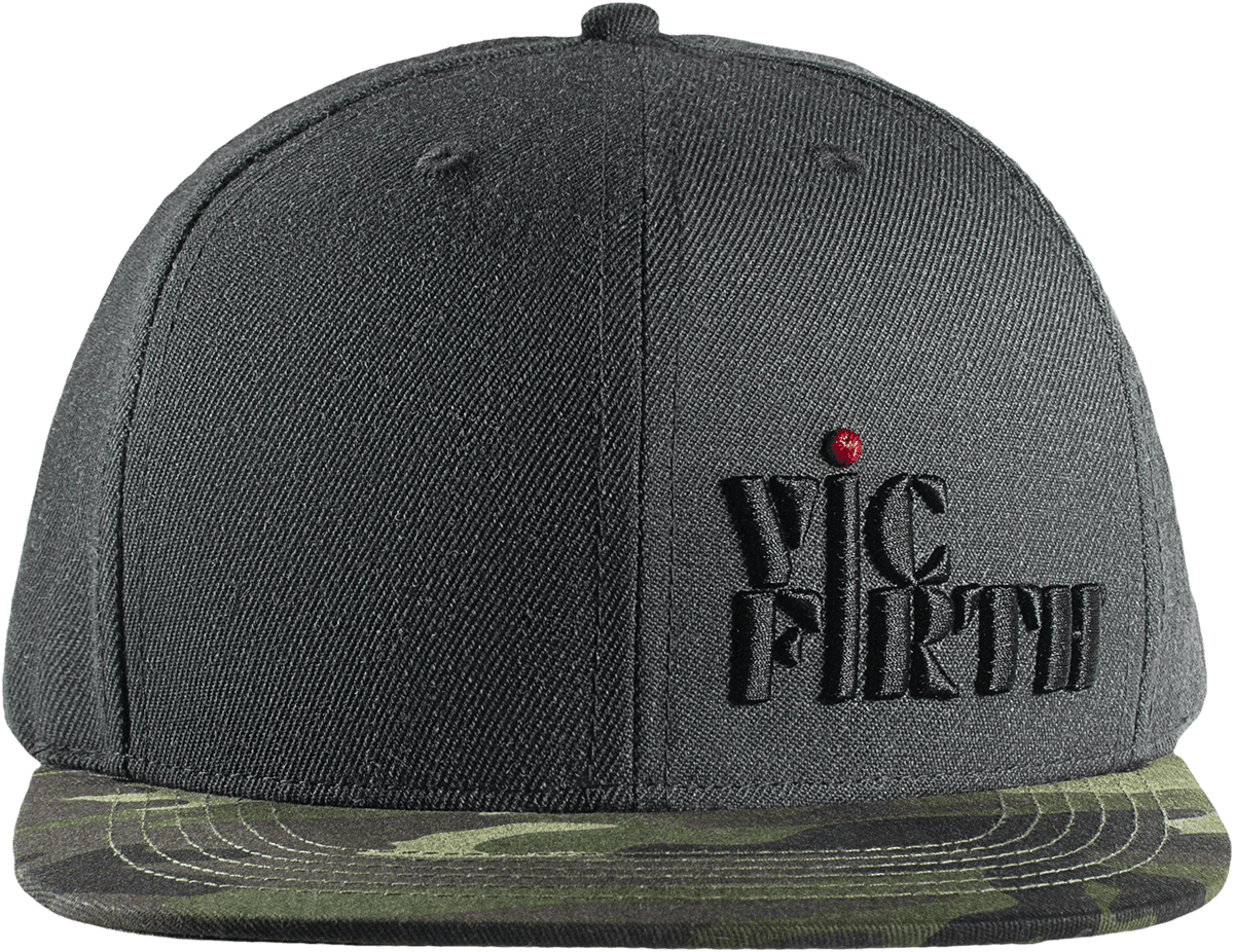 Cappellino snapback grigio mimetico a 6 pannelli