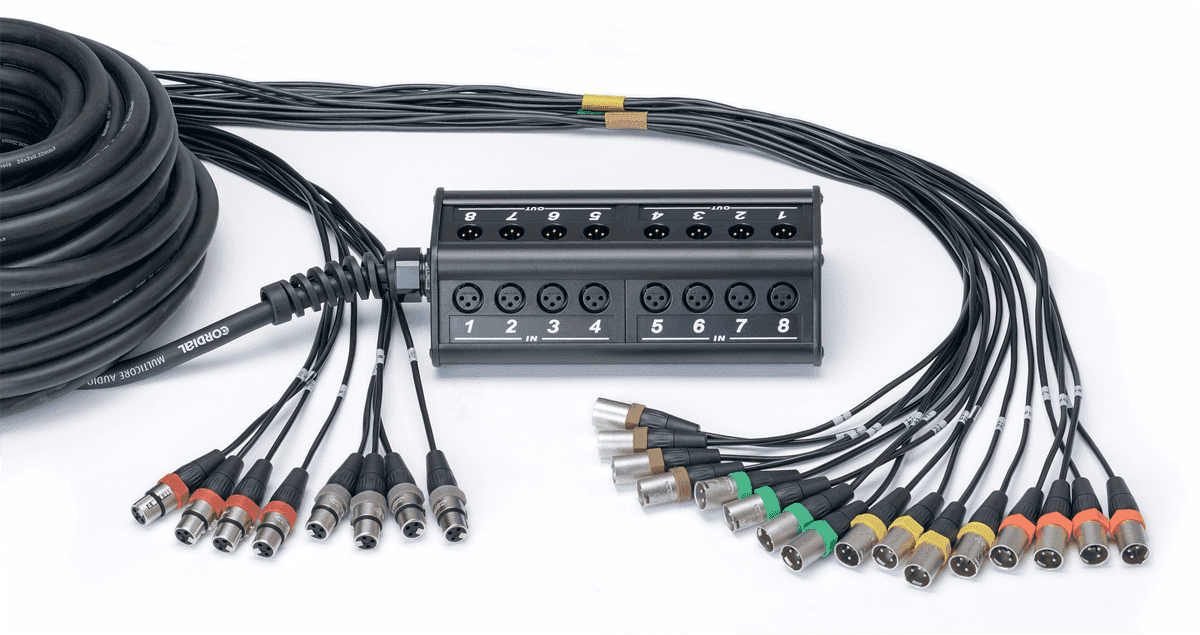 Cordial Boitier de Scène 16 Entres 8 Sorties XLR Câble 30 M