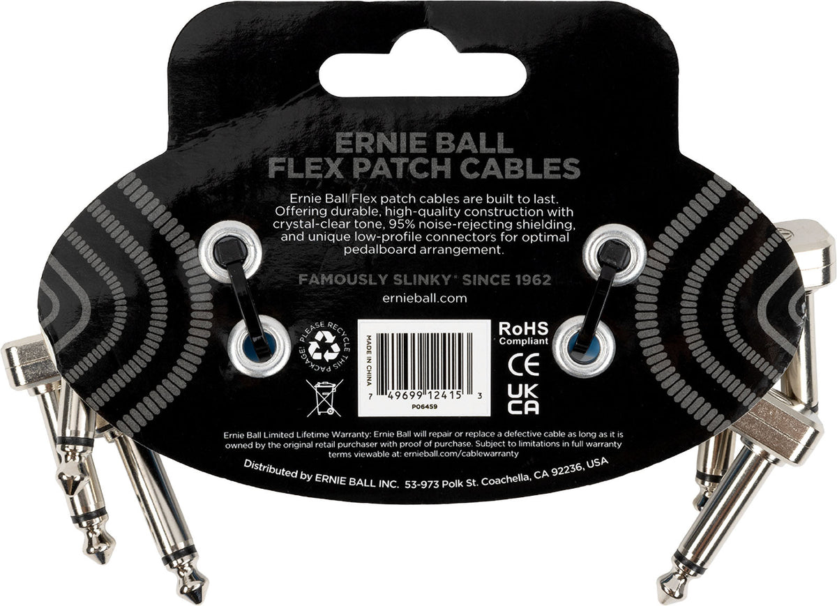 PATCH CABLE FLEX 7,5CM - PACK 3 BLUE