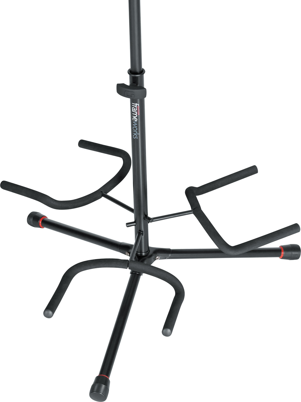 Stand triple pour guitare protection caoutchouc