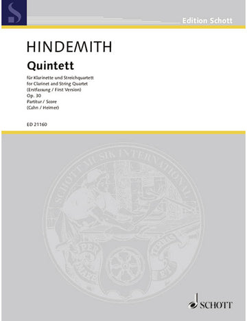 Hindemith - Quintet Op. 30 - Clarinette et String Quartet