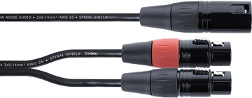 Cavo Y XLR Maschio / 2 XLR Femmine 30 CM