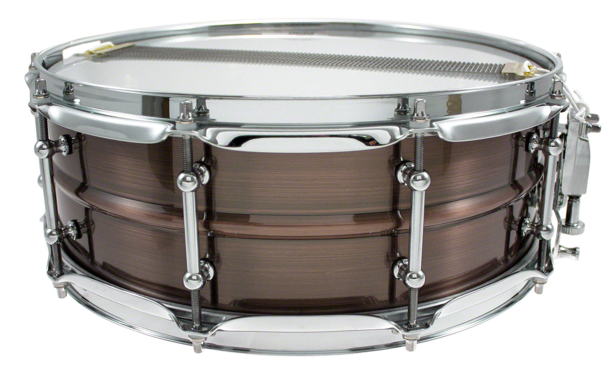 BKR-5014SH - BLACK DAWG 14" X 5" SNARE DRUM - BRUSHED RED COPPER BRASS SHELL
