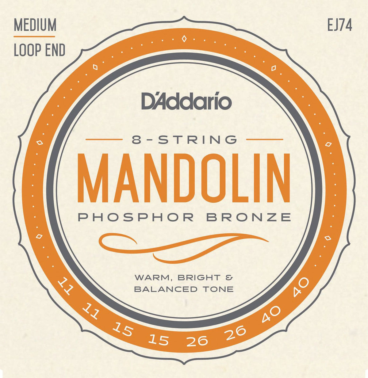 Jeux de cordes mandolines D'Addario