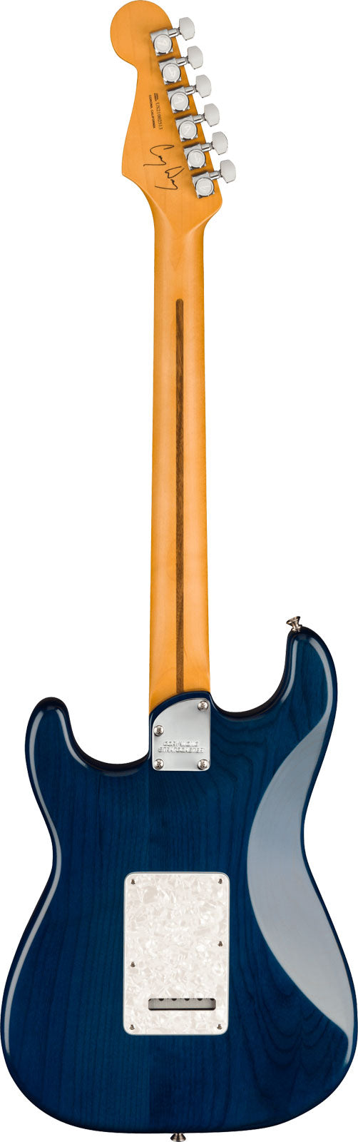 Stratocaster firmata da Corry Wong RW Blu zaffiro trasparente